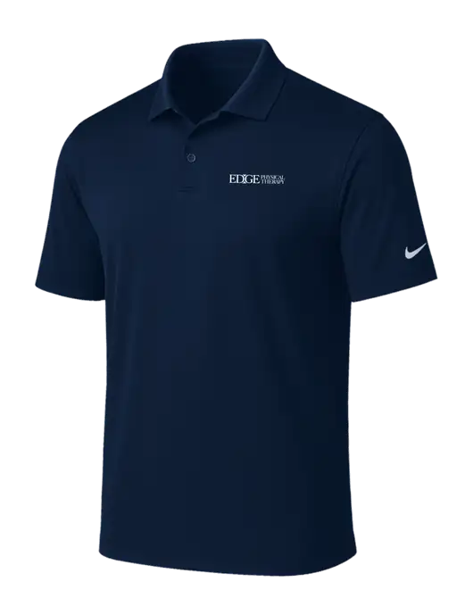 NIKE Navy Victory Solid Polo w/Edge Physical Therapy Logo