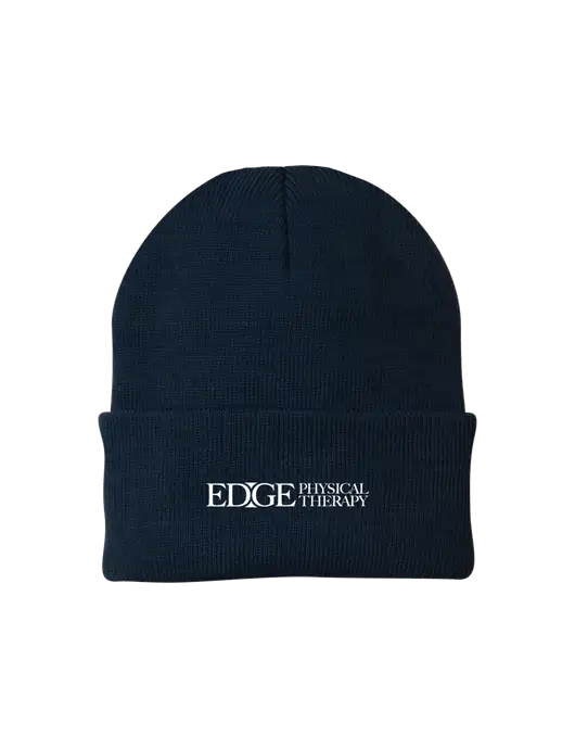 Navy Knit Cap w/Edge Physical Therapy Logo