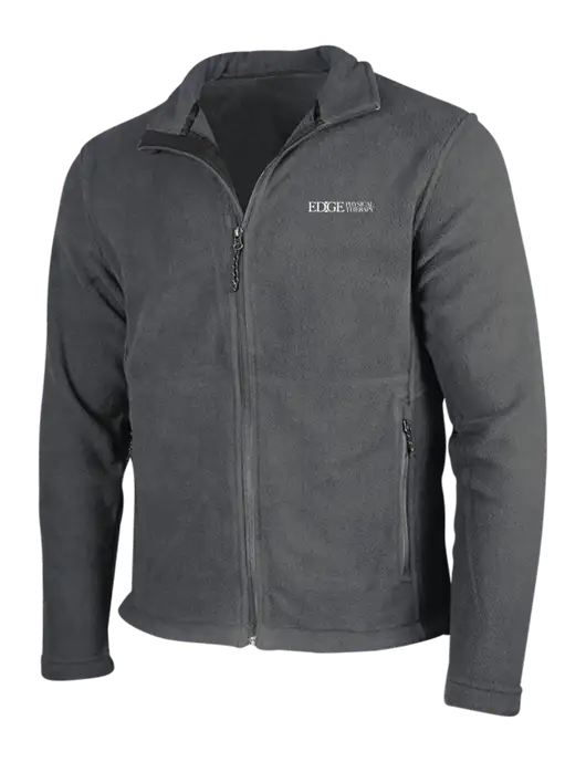 Dark Grey Fleece Jacket w/Edge Physical Therapy Logo