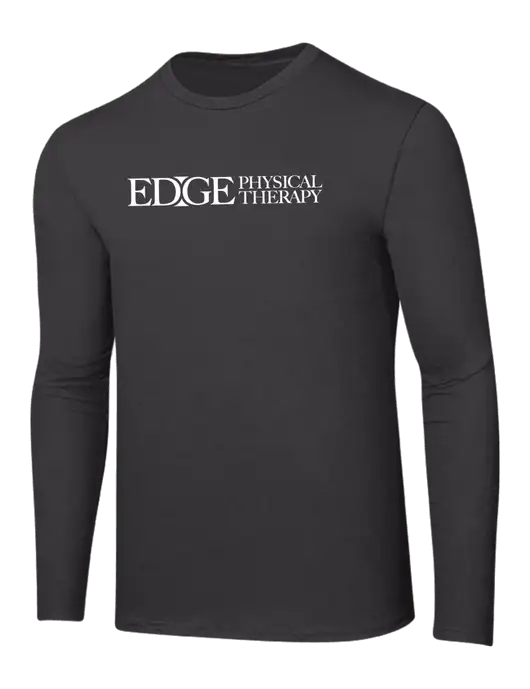 Ring Spun Charcoal 4.5 oz Long Sleeve T-Shirt w/Edge Physical Therapy Logo
