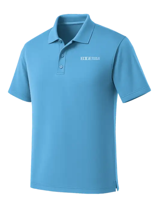 Carolina Blue Dry Zone UV Micro Mesh Polo w/Edge Physical Therapy Logo