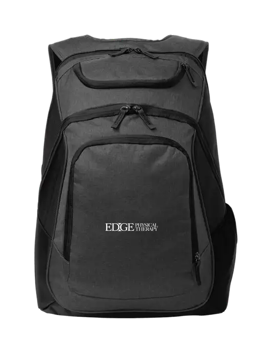 Executive Graphite Heather/Black Laptop Backpack w/Edge Physical Therapy Logo