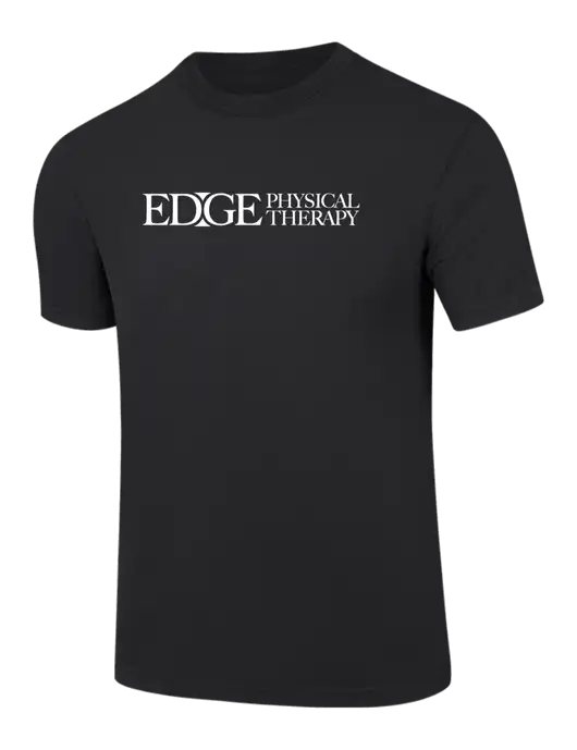 Comfort Colors 6.1 oz Black Heavyweight Ring Spun T-Shirt w/Edge Physical Therapy Logo