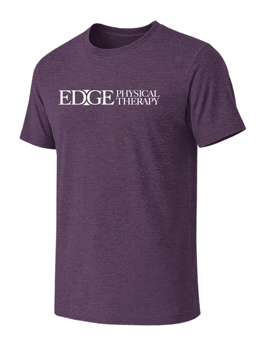 BELLA+CANVAS Heather Purple CVC Short Sleeve Tee w/Edge Physical Therapy Logo