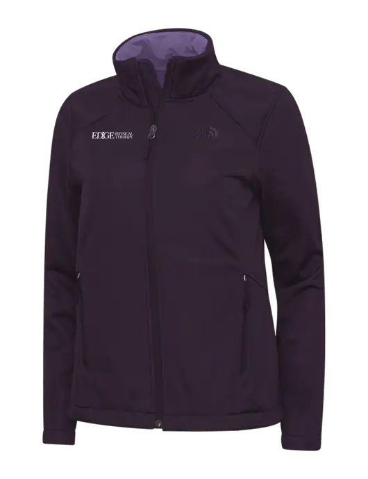 North Face Light Plum Womens Ridgewall Soft Shell Jacket w/Edge Physical Therapy Logo