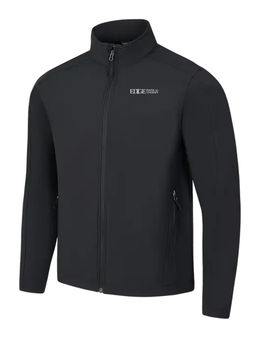 Black Core Soft Shell Jacket w/Edge Physical Therapy Logo