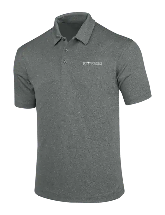 Charcoal Trace Heather Polo w/Edge Physical Therapy Logo