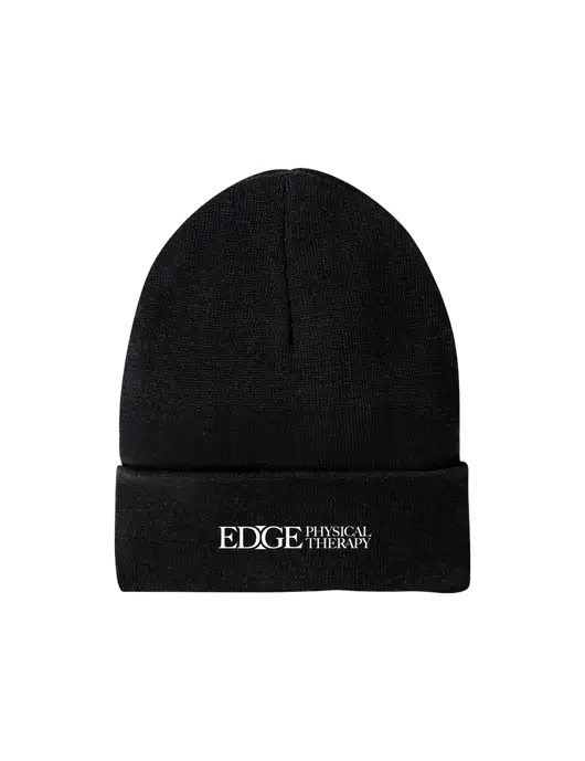 Recycled Black Beanie w/Edge Physical Therapy Logo
