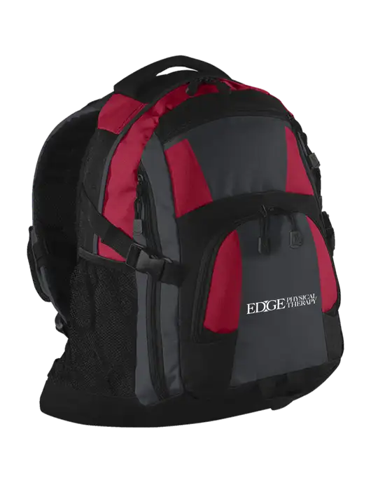 Urban Red/Grey/Black Laptop Backpack w/Edge Physical Therapy Logo