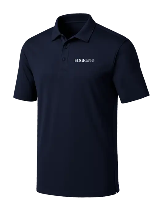 Navy Silk Touch Performance Polo w/Edge Physical Therapy Logo