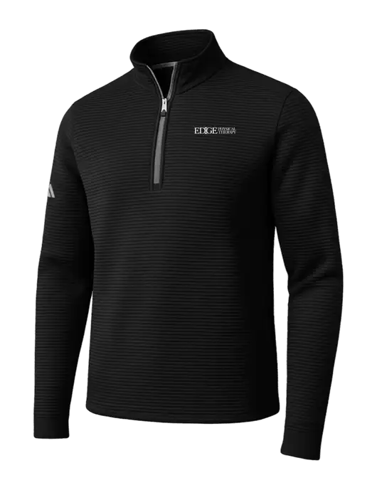 Adidas Black Spacer Quarter-Zip Pullover w/Edge Physical Therapy Logo
