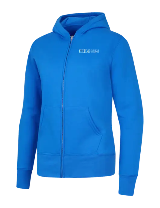 Royal Womens Core Fleece Full-Zip Hooded Sweatshirt w/Edge Physical Therapy Logo