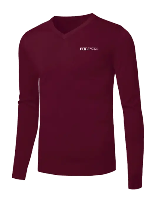 Brooks Brothers Cardinal Washable Merino V-Neck Sweater w/Edge Physical Therapy Logo