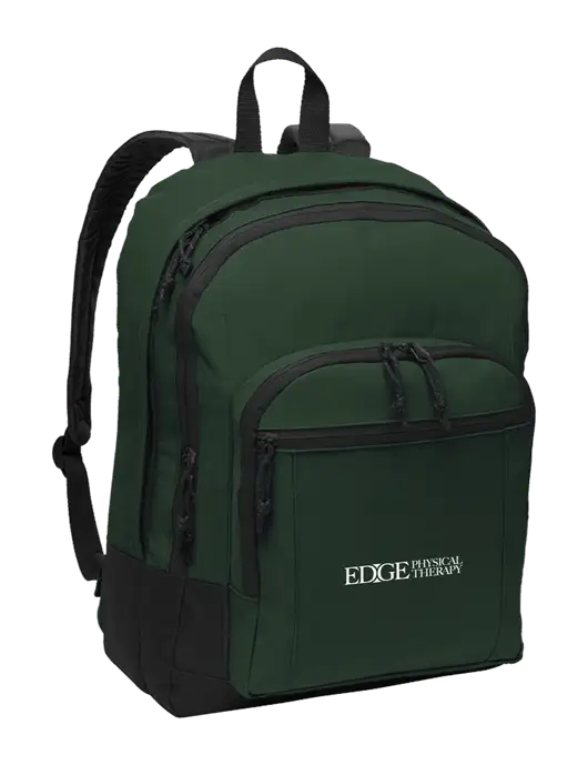 Dark Green Essential Backpack w/Edge Physical Therapy Logo