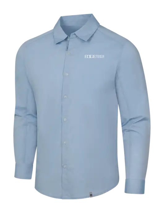 OGIO Light Blue Commuter Woven Shirt w/Edge Physical Therapy Logo