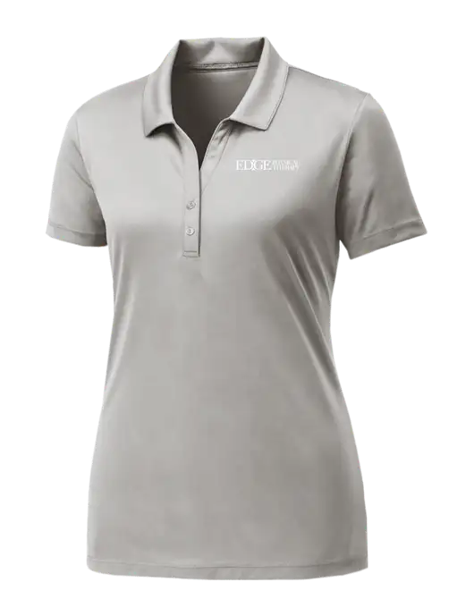 Womens Very Light Grey PosiCharge Competitor Polo w/Edge Physical Therapy Logo