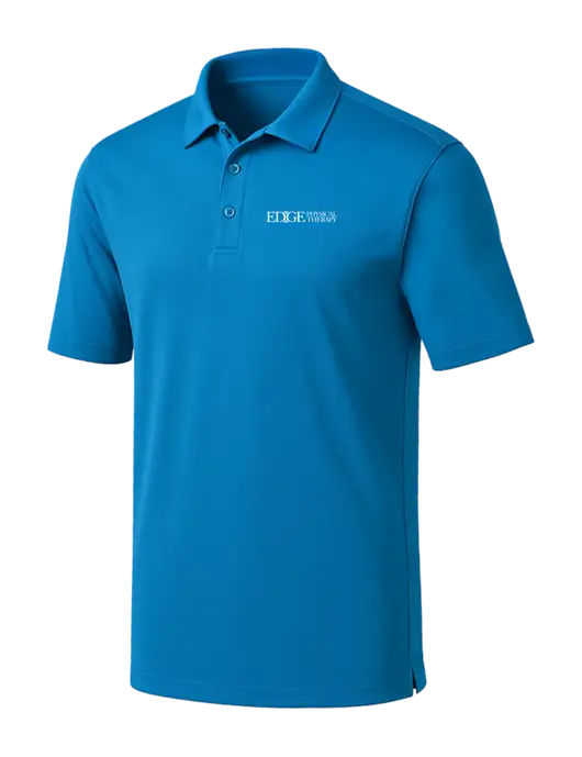 Royal Blue Silk Touch Performance Polo w/Edge Physical Therapy Logo