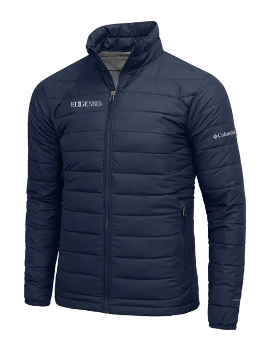 Columbia Navy Powder Lite Jacket w/Edge Physical Therapy Logo