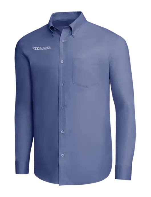 Brooks Brothers Light Navy Wrinkle-Free Stretch Pinpoint Shirt w/Edge Physical Therapy Logo