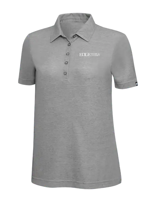 TravisMathew Grey Heather Womens Oceanside Polo w/Edge Physical Therapy Logo