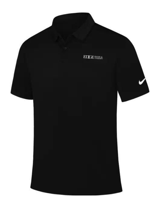 Nike Black Dry Essential Solid Polo w/Edge Physical Therapy Logo
