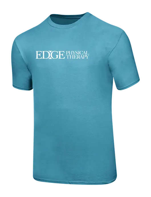 Ring Spun Light Sapphire 4.5 oz T-Shirt w/Edge Physical Therapy Logo