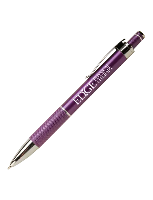 Diamond Etched Purple Pen - Black Ink w/Edge Physical Therapy Logo