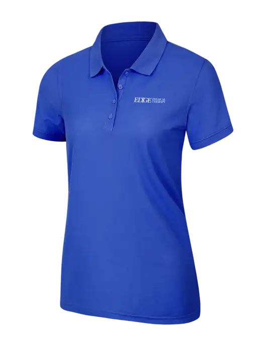 Dark Royal Womens Core Classic Pique Polo w/Edge Physical Therapy Logo