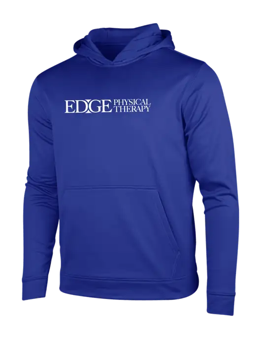 True Royal Sport-Wick Fleece Hooded Pullover w/Edge Physical Therapy Logo