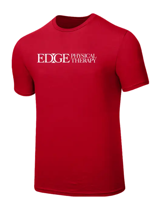 Seriously Soft Red T-Shirt w/Edge Physical Therapy Logo