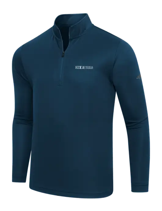 Adidas Navy Lightweight Quarter Zip Pullover w/Edge Physical Therapy Logo