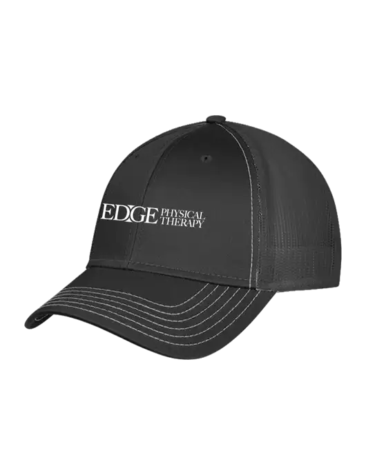 Charcoal Grey Mesh Trucker Cap Snap Back w/Edge Physical Therapy Logo