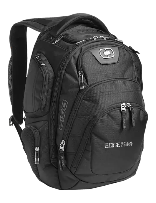 OGIO Black Stratagem Laptop Backpack w/Edge Physical Therapy Logo