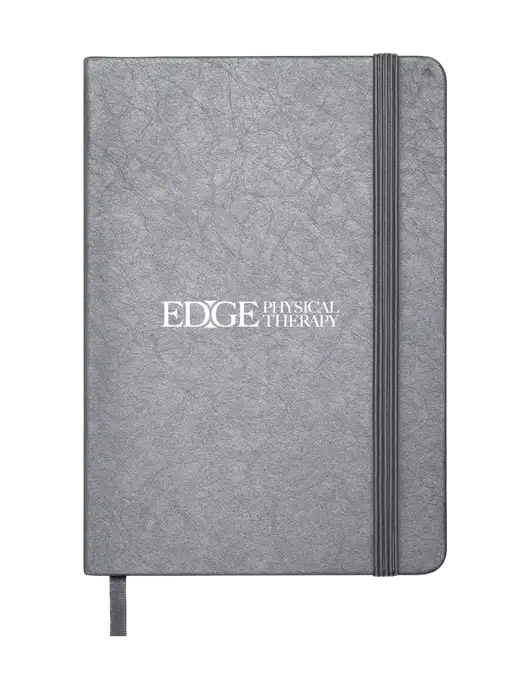 Granite Dark Grey Hardcover Journal, 5.62 X  8.37 w/Edge Physical Therapy Logo