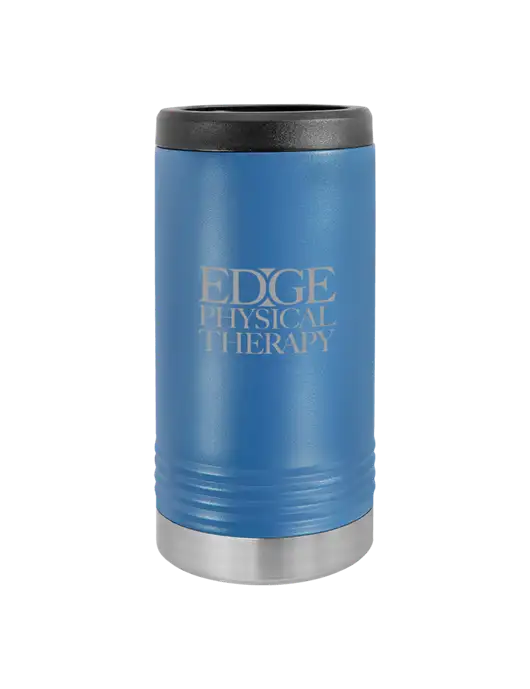 Polar Camel Powder Coated Royal Blue Vacuum Insulated Slim Beverage Holder w/Edge Physical Therapy Logo