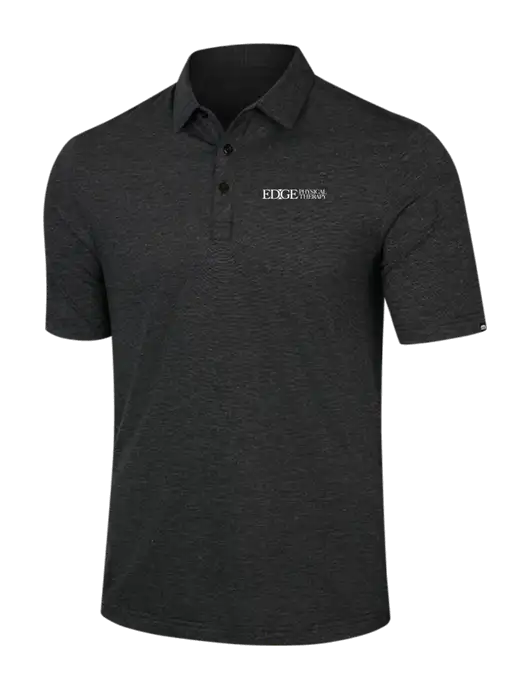 TravisMathew Black Heather Sunnyvale Polo w/Edge Physical Therapy Logo