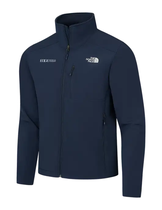 North Face Navy Apex Barrier Soft Shell Jacket w/Edge Physical Therapy Logo