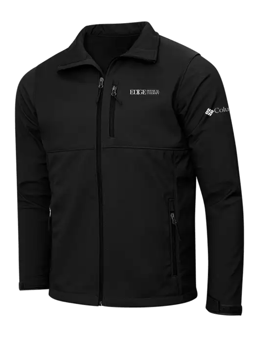 Columbia Black Ascender Softshell Jacket w/Edge Physical Therapy Logo