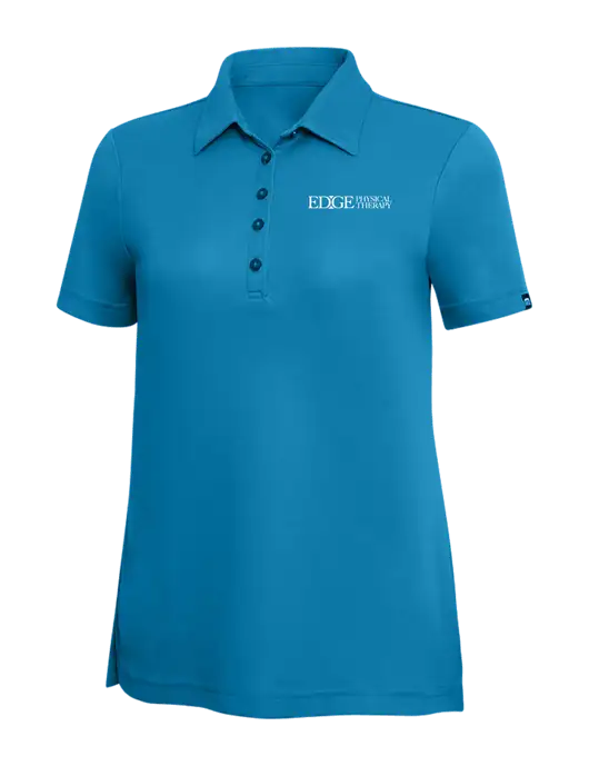 TravisMathew Sapphire Solid Womens Oceanside Polo w/Edge Physical Therapy Logo