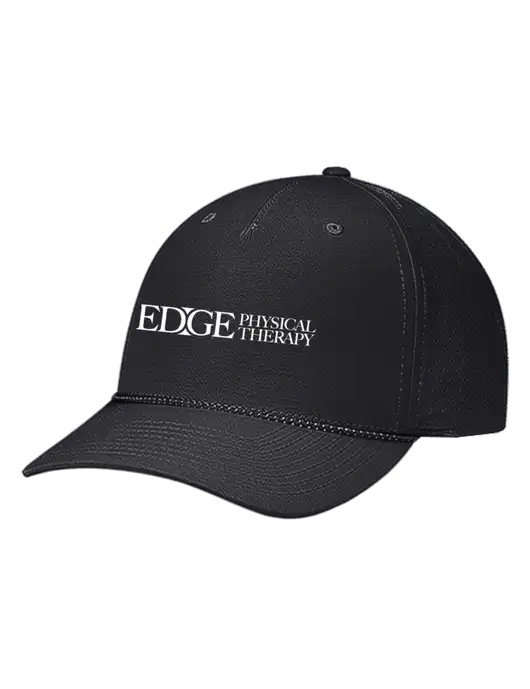Richardson Laser Perf Performance Black/Black-Grey Rope Cap w/Edge Physical Therapy Logo