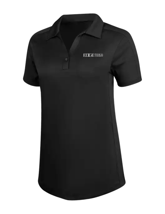 Womens Black Diamond Jacquard Polo w/Edge Physical Therapy Logo