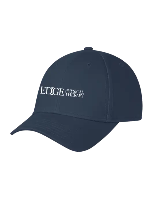 Navy Structured Cap Hook & Loop w/Edge Physical Therapy Logo