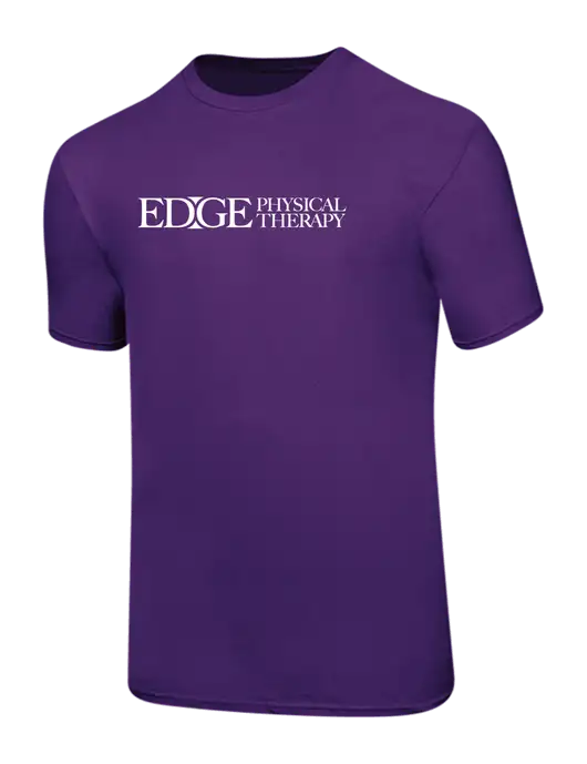 Ring Spun Purple 4.5 oz T-Shirt w/Edge Physical Therapy Logo
