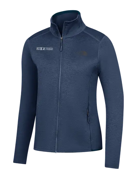 The North Face Womens Navy Heather Skyline Full-Zip Fleece Jacket w/Edge Physical Therapy Logo