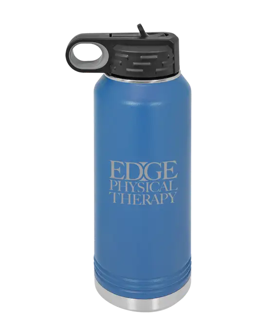 Polar Camel 32 oz Powder Coated Royal Vacuum Insulated Water Bottle w/Edge Physical Therapy Logo