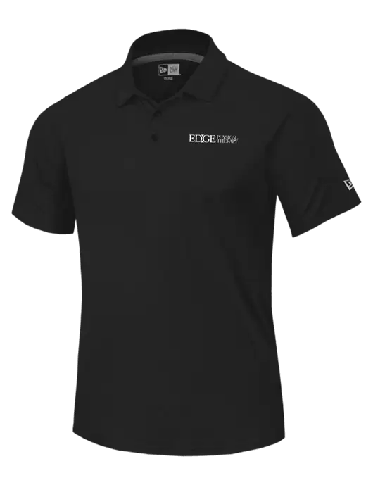 New Era Black Power Polo w/Edge Physical Therapy Logo