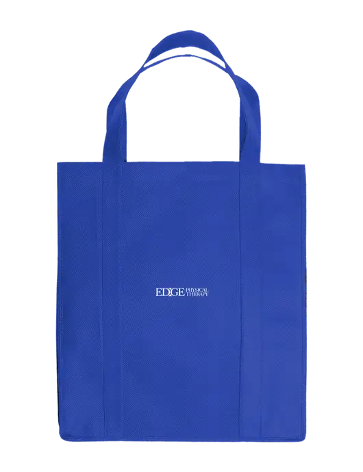 Eco Reusable Jumbo Royal Shopping Bag w/Edge Physical Therapy Logo