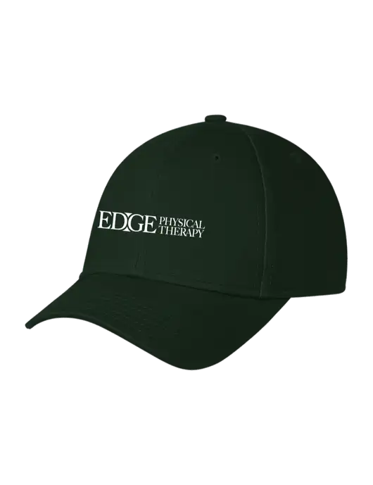 Dark Green Structured Cap Hook & Loop w/Edge Physical Therapy Logo