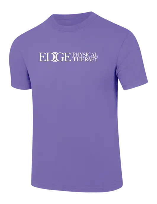 Comfort Colors 6.1 oz Light Purple Heavyweight Ring Spun T-Shirt w/Edge Physical Therapy Logo
