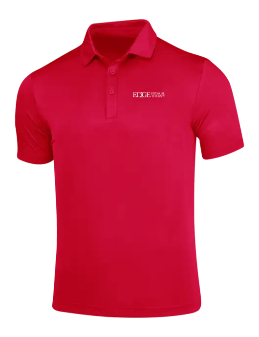 True Red Posi-UV Pro Polo w/Edge Physical Therapy Logo